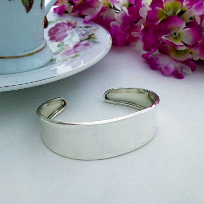 Zara Plain Dished sterling Silver Torque