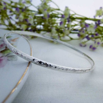 Georgia hammered silver slave bangle bracelet at a great price available to buy online