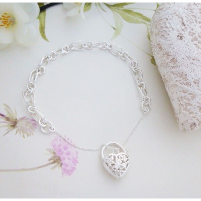 Ladies sterling silver Heart Bracelet Ladies sterling silver Heart Bracelet