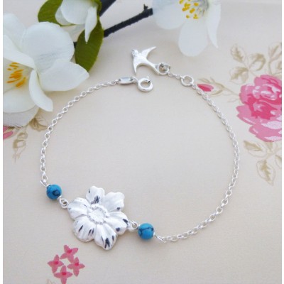 Daisy Sterling Silver Bracelet