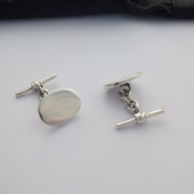 Berlin Plain Oval Cufflinks