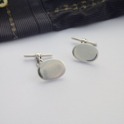 Berlin Plain Oval Cufflinks