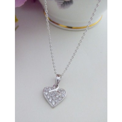 Bethany CZ Heart with Bow Bethany CZ Heart with Bow
