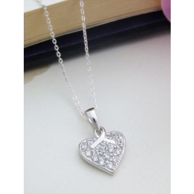 Bethany CZ Heart with Bow Bethany CZ Heart with Bow