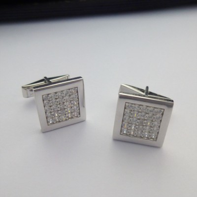 Durban White CZ Cufflinks Durban White CZ Cufflinks