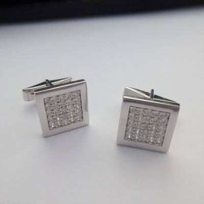 Durban White CZ Cufflinks