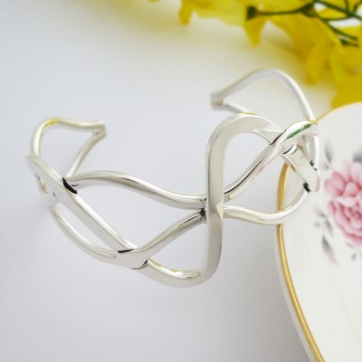 Erin weave silver bangle