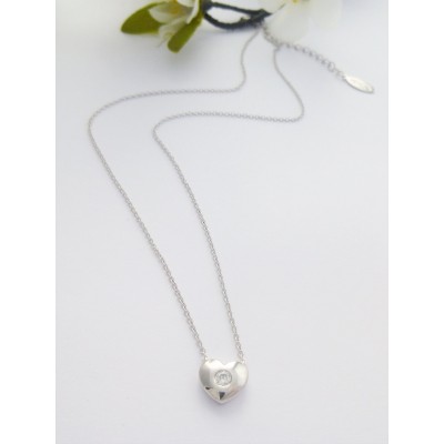 Georgini Esme Silver  Heart Pendant Necklace