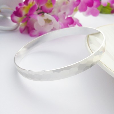 Honey Hexagon 925 silver bracelets bangle, a agreat silver bangles for women