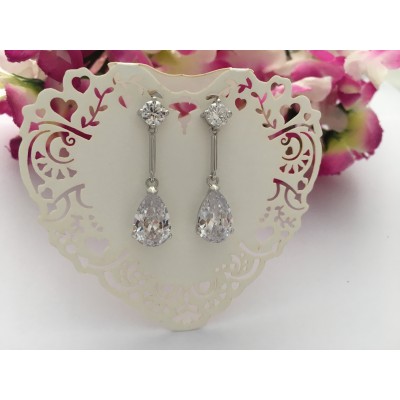 Cubic Zirconia Teardrop Earring Cubic Zirconia Teardrop Earring