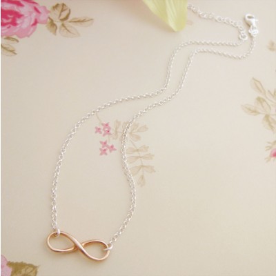 Rose Gold Infinity Necklace