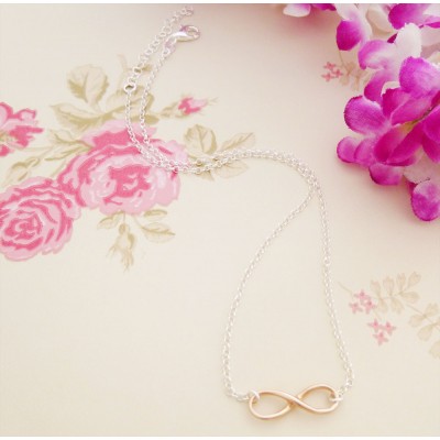 Rose Gold Infinity Necklace