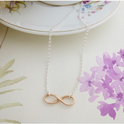 Rose Gold Infinity Necklace