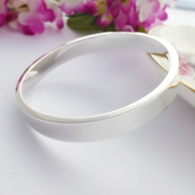 Isla large solid silver bangle high quality and perfect for engraving