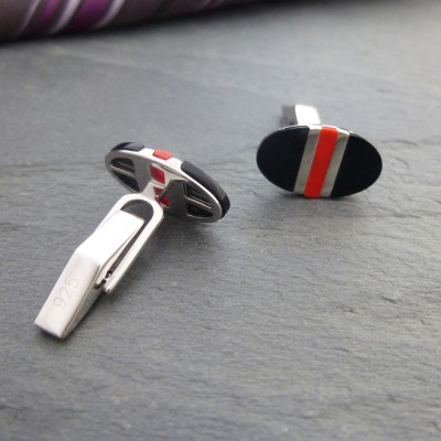 Tokyo Red and Black Cufflinks Tokyo Red and Black Cufflinks
