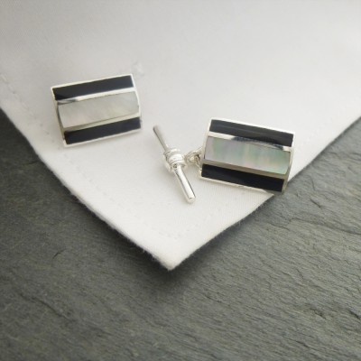 London Onyx Stripe Cufflinks London Onyx Stripe Cufflinks
