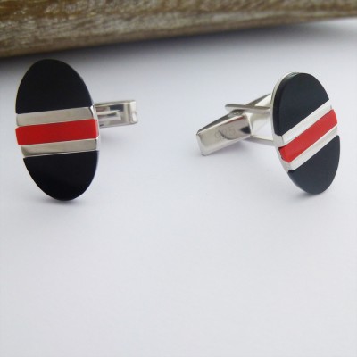 Tokyo Red and Black Cufflinks Tokyo Red and Black Cufflinks