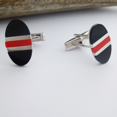 Tokyo Red and Black Cufflinks