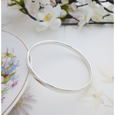 Malia solid silver bangle for women 