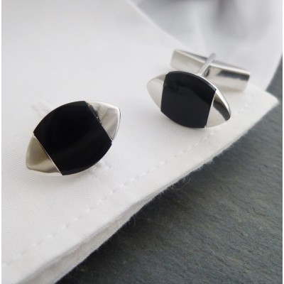 Sydney Silver Rugby Onyx Cufflinks Sydney Silver Rugby Onyx Cufflinks