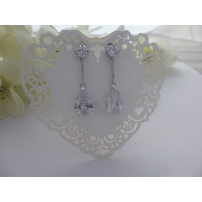 Cubic Zirconia Teardrop Earring