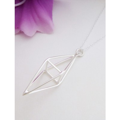 Sterling Silver Prism Necklace