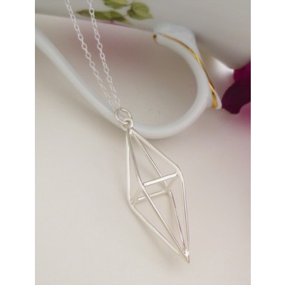 Sterling Silver Prism Necklace