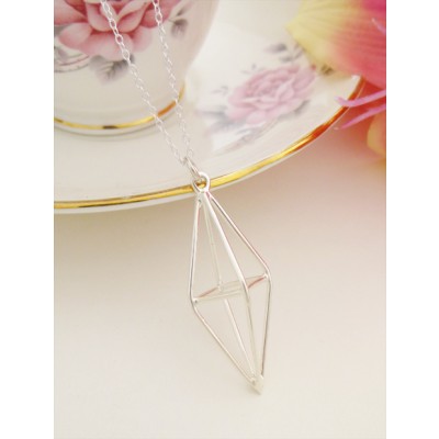 Sterling Silver Prism Necklace