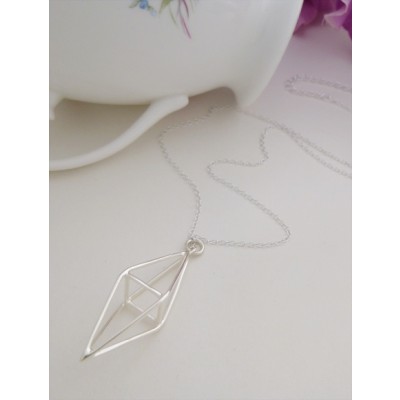 Sterling Silver Prism Necklace