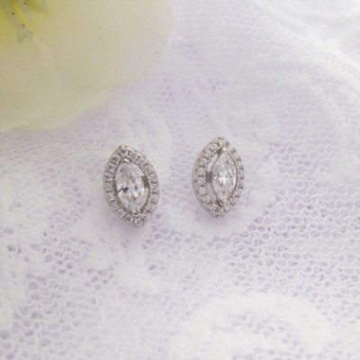 Oval Cubic Zirconia Studs