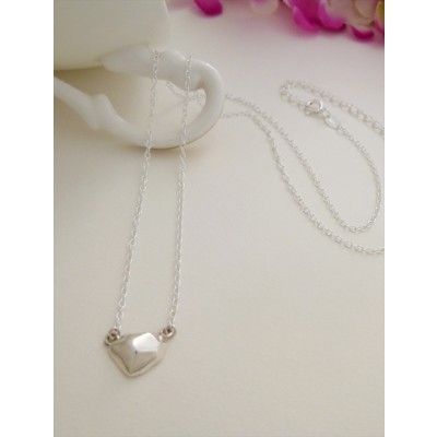 Victoria Silver Nugget Necklace