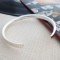 Men's solid silver torque bangle