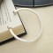 Men's solid silver torque bangle with square contemporary edges