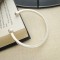 Men's solid silver torque bangle with square contemporary edges Men's solid silver torque bangle with square contemporary edges