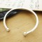 Round solid silver ball ends solid mens silver torque Round solid silver ball ends solid mens silver torque