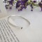 Rounded interior and a flat exterior silver bangle