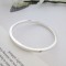Antonia bangle for small wrists with a square section in solid silver