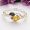 Amber stoned silver bangle Amber stoned silver bangle