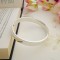 Ava large ladies silver bangle