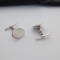 Plain silver mens cufflinks