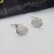 Mens solid silver cufflinks oval