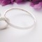 Handmade solid silver bangle 