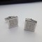 Sterling silver cufflinks with white stones