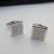 Sterling silver cufflinks with white stones Sterling silver cufflinks with white stones