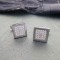 White CZ sterling silver Cufflinks