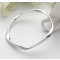 large size ladies payton bangle with 5 twists in solid silver