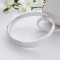 Isla engravable silver bangle