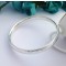 large size solid silver bangle