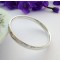 Hammered solid silver bangle