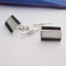 Black striped silver cufflinks